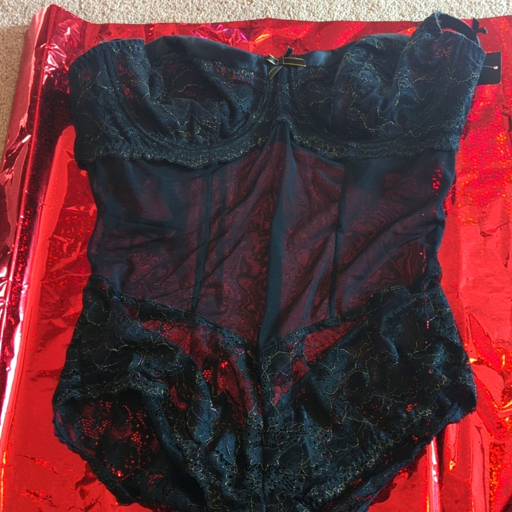 Blush Mystic Black Teddy. XL  SALE